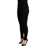 Dolce & Gabbana Black Cashmere Stretch Waist Tights Pants PAN71083 - 36