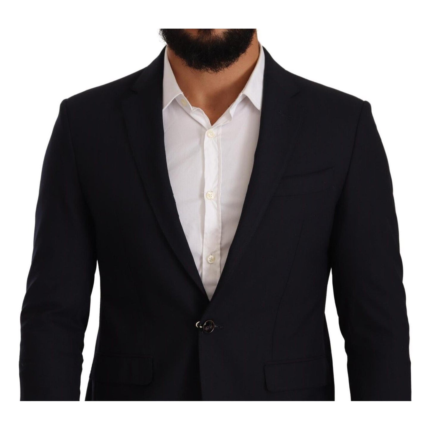 Domenico Tagliente Elegant Single Breasted Black Jacket Domenico Tagliente Black