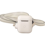 Dolce & Gabbana White Black Leather Strap Silver Metal Logo Airpods Case VAS130140