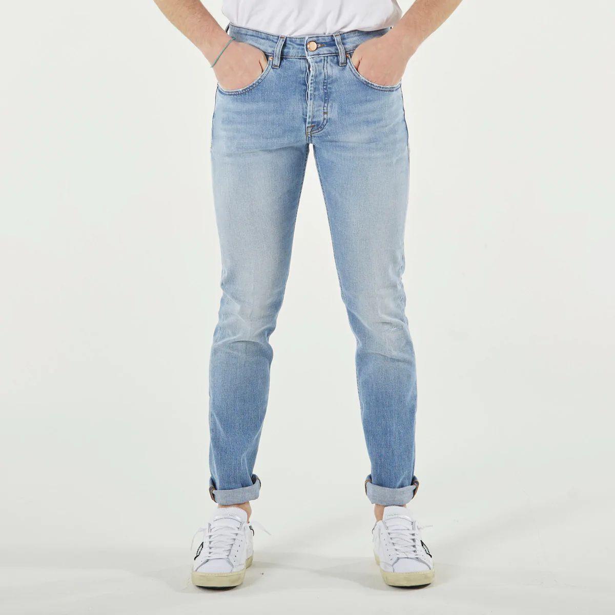 Don The Fuller Chic Light Blue Slim Fit Denim Jeans & Pants Don The Fuller Light Gray