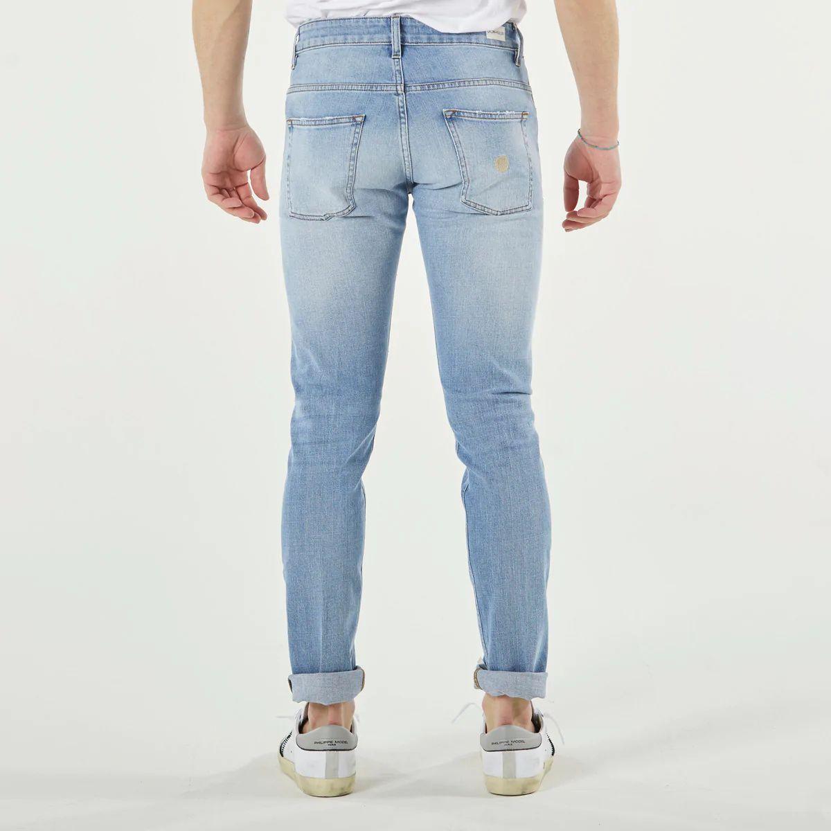 Don The Fuller Chic Light Blue Slim Fit Denim Jeans & Pants Don The Fuller Light Gray