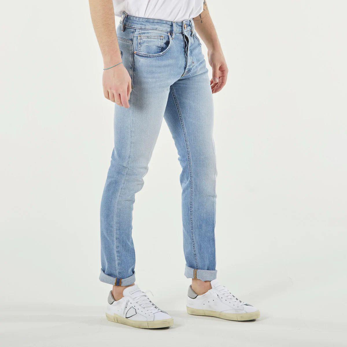 Don The Fuller Chic Light Blue Slim Fit Denim Jeans & Pants Don The Fuller Light Gray