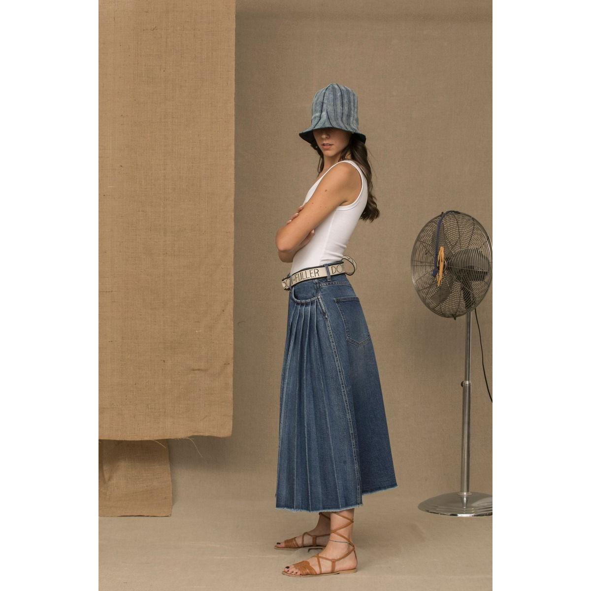 Don The Fuller Blue Cotton Women Skirt Jeans & Pants Don The Fuller Dim Gray