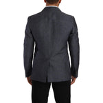 Dolce & Gabbana Blue Linen Cotton Jacket TAORMINA Blazer KOS1921 - 48
