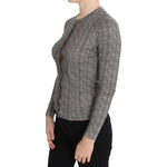Dolce & Gabbana Black White Wool Top Cardigan Sweater SIG20568-2