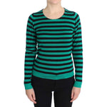 Dolce & Gabbana Green Black Silk Cashmere Sweater SIG20572-4