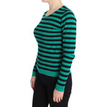 Dolce & Gabbana Green Black Silk Cashmere Sweater SIG20572-4