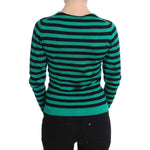 Dolce & Gabbana Green Black Silk Cashmere Sweater SIG20572-4