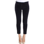 Costume National Elegant Purple Cropped Corduroys Costume National Gray