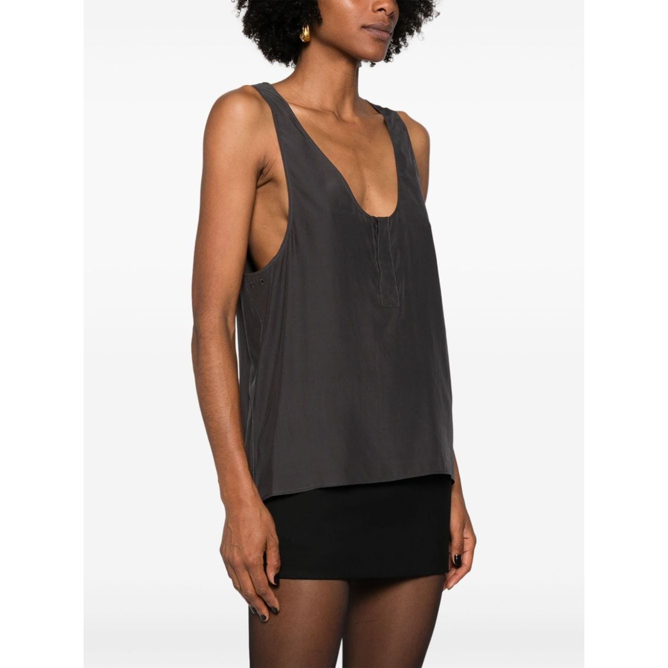 Saint Laurent Top Grey Topwear Saint Laurent White Smoke
