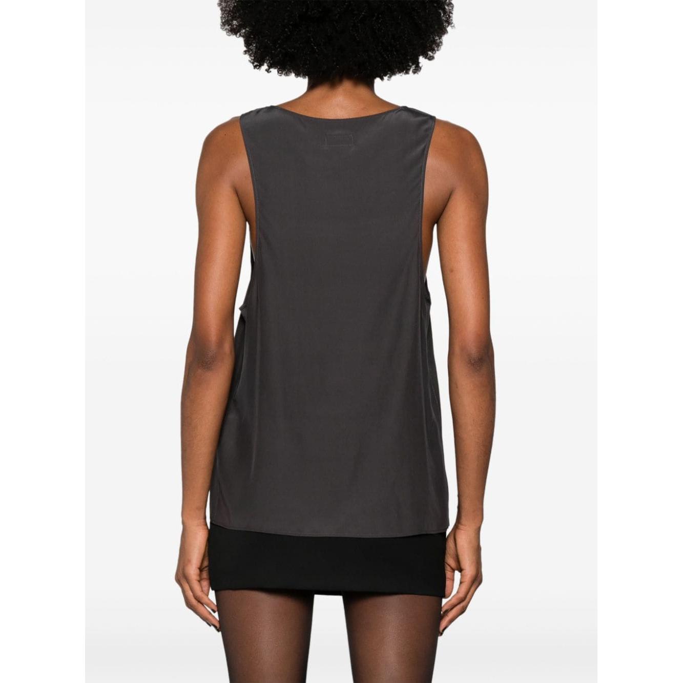 Saint Laurent Top Grey Topwear Saint Laurent White Smoke