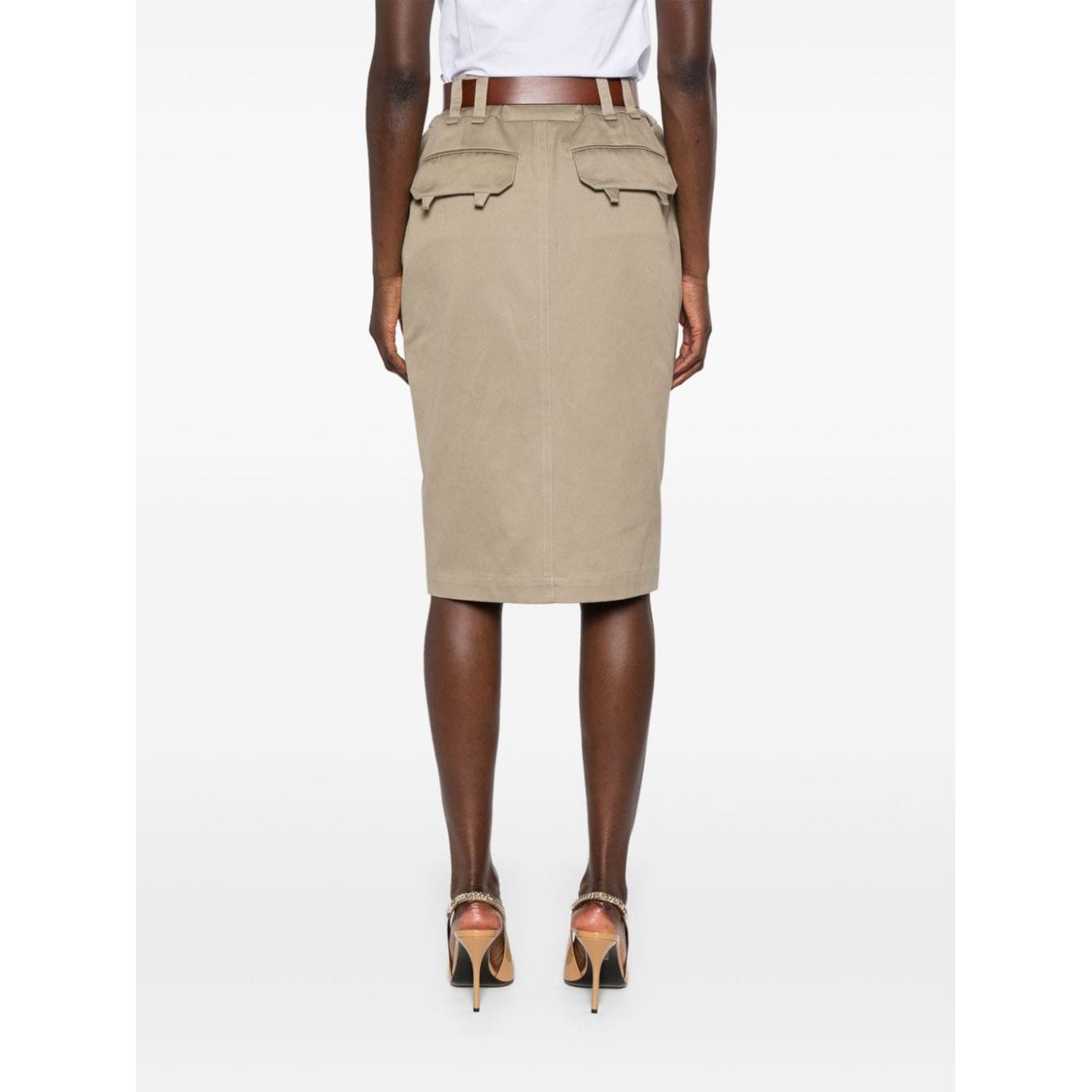 Saint Laurent Skirts Beige Skirts Saint Laurent White Smoke