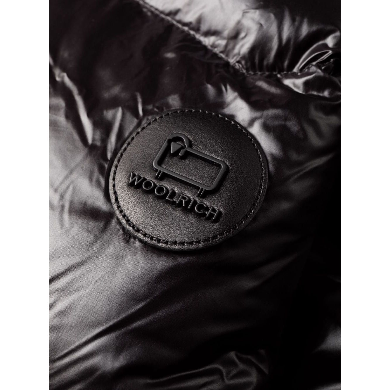 Woolrich quilted raincoat with logo patch Jackets Woolrich Black