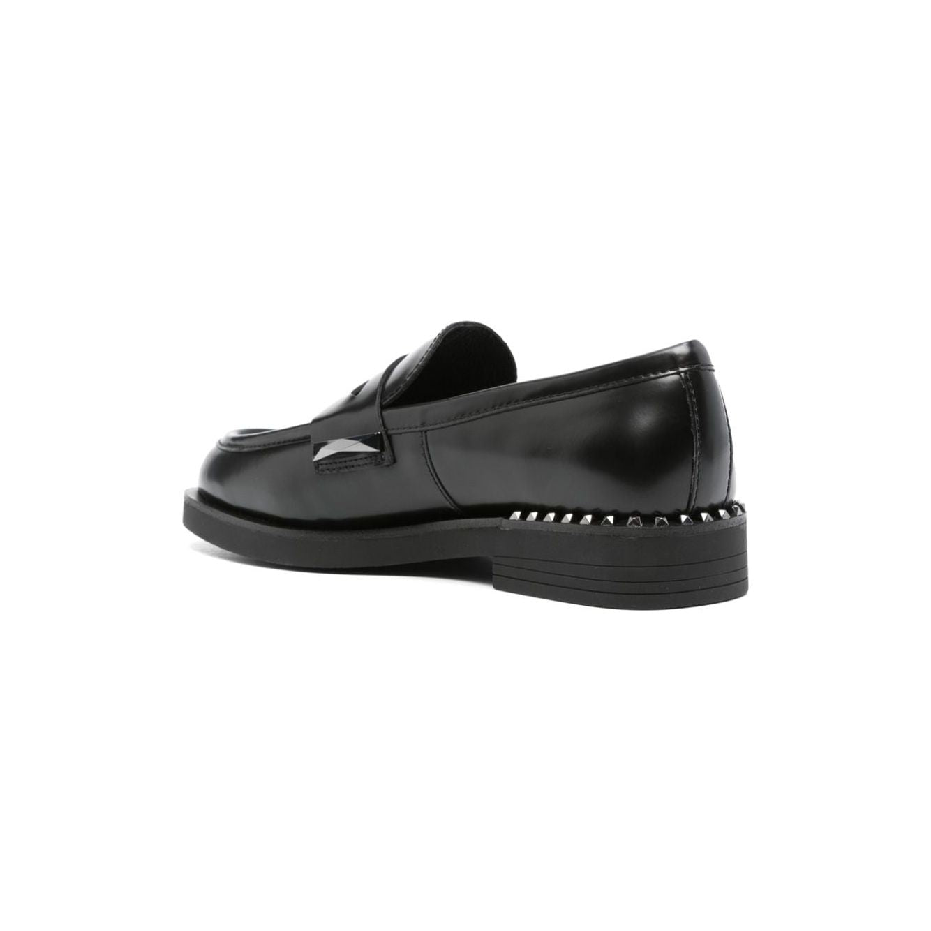 ASH Leather Women Loafers Black