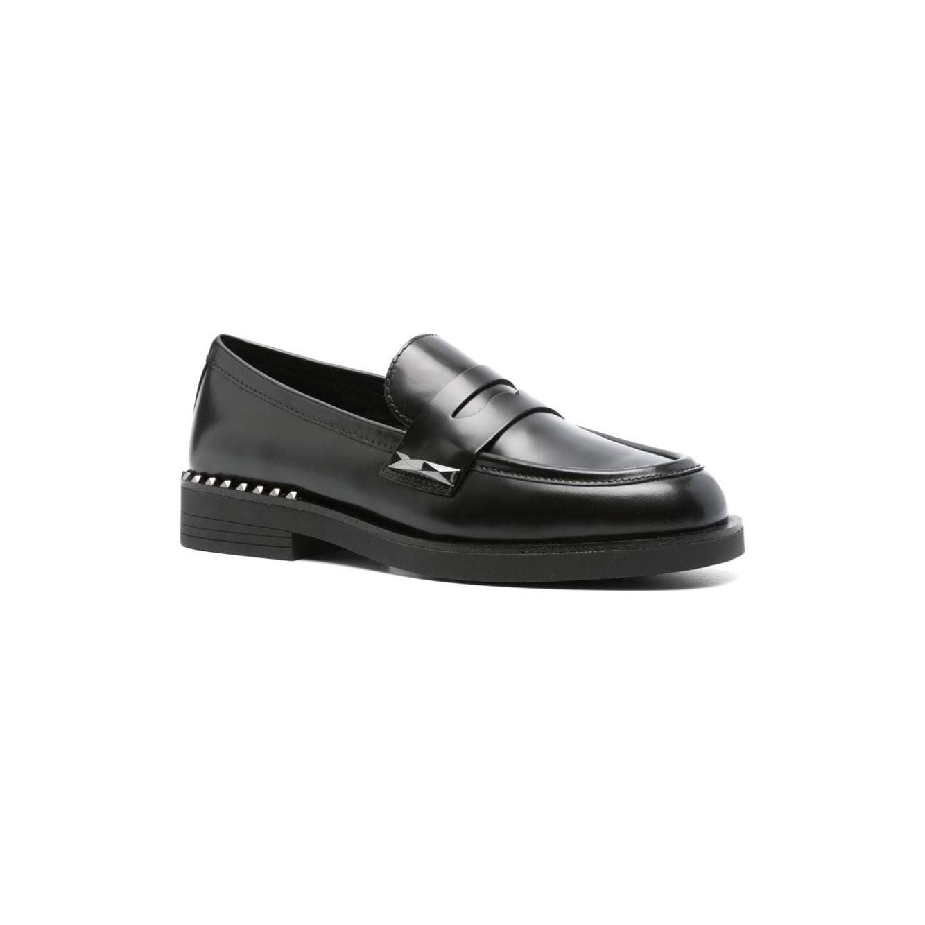 ASH Leather Women Loafers Black