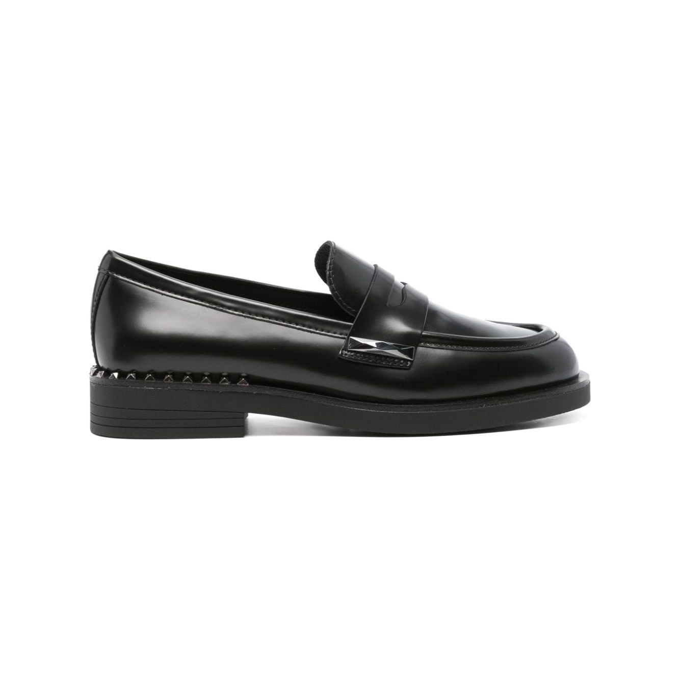 ASH Leather Women Loafers Black