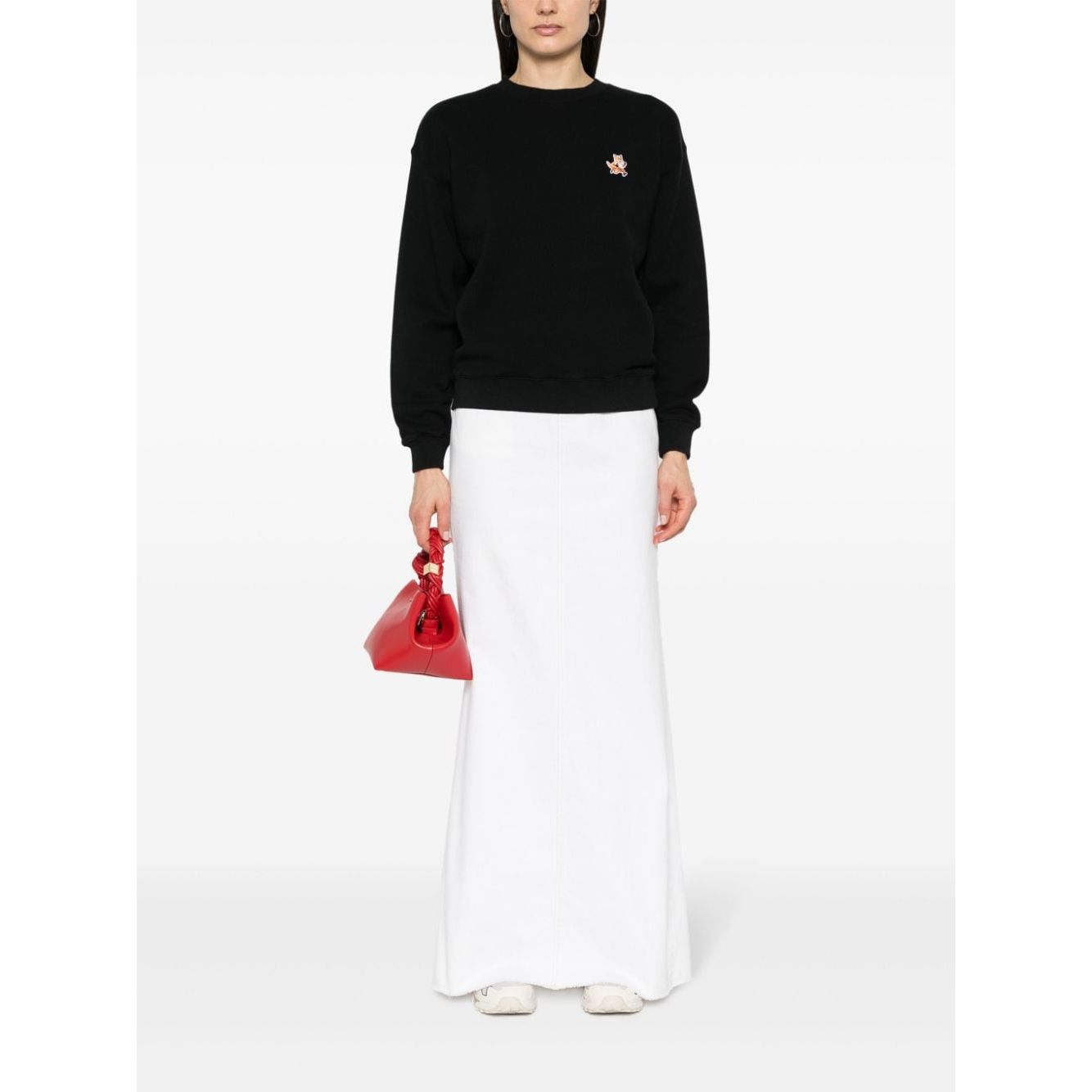 Maison Kitsune fox pattern cotton sweatshirt Topwear Maison Kitsune White Smoke