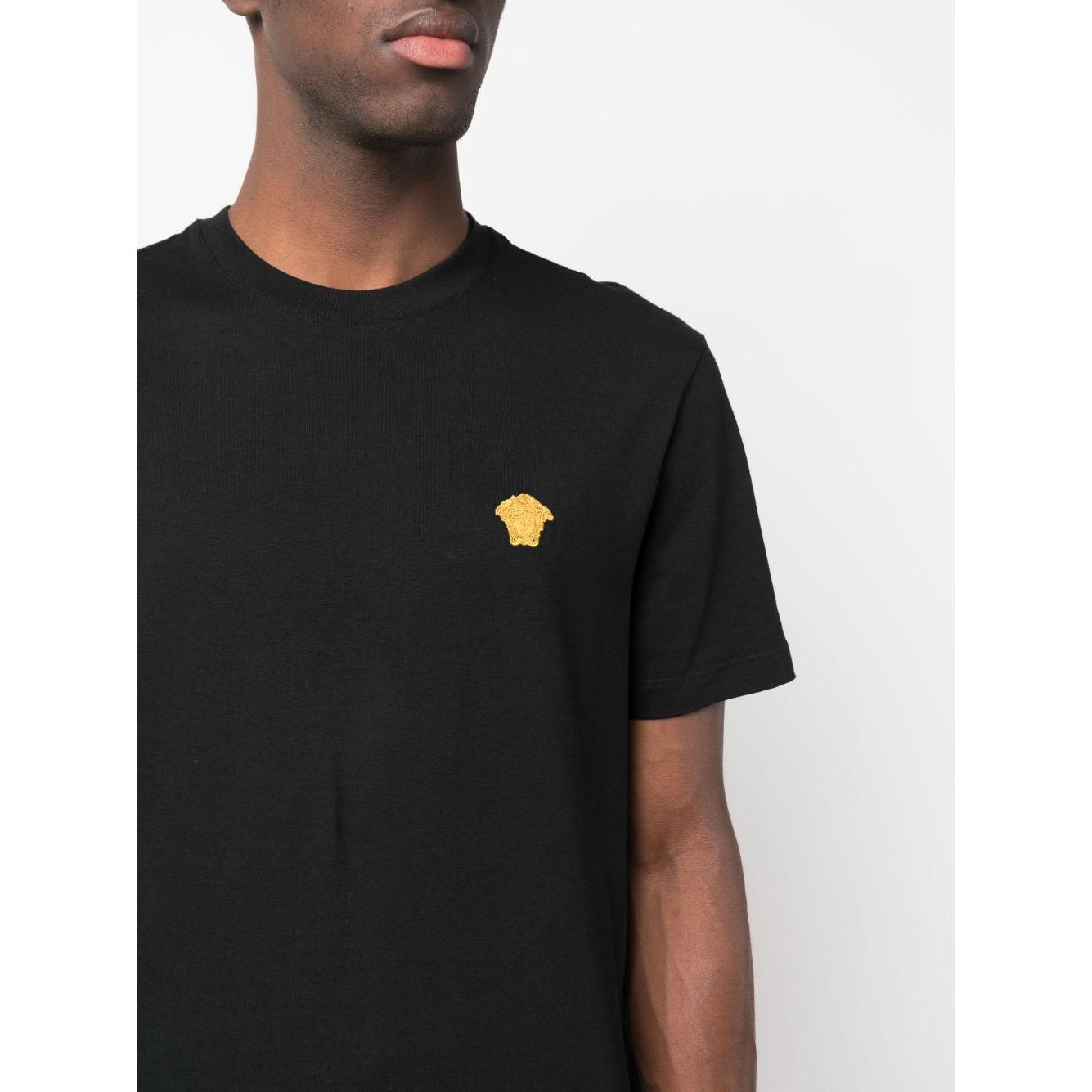 Versace Medusa T-Shirt in Black Topwear Versace Dark Slate Gray
