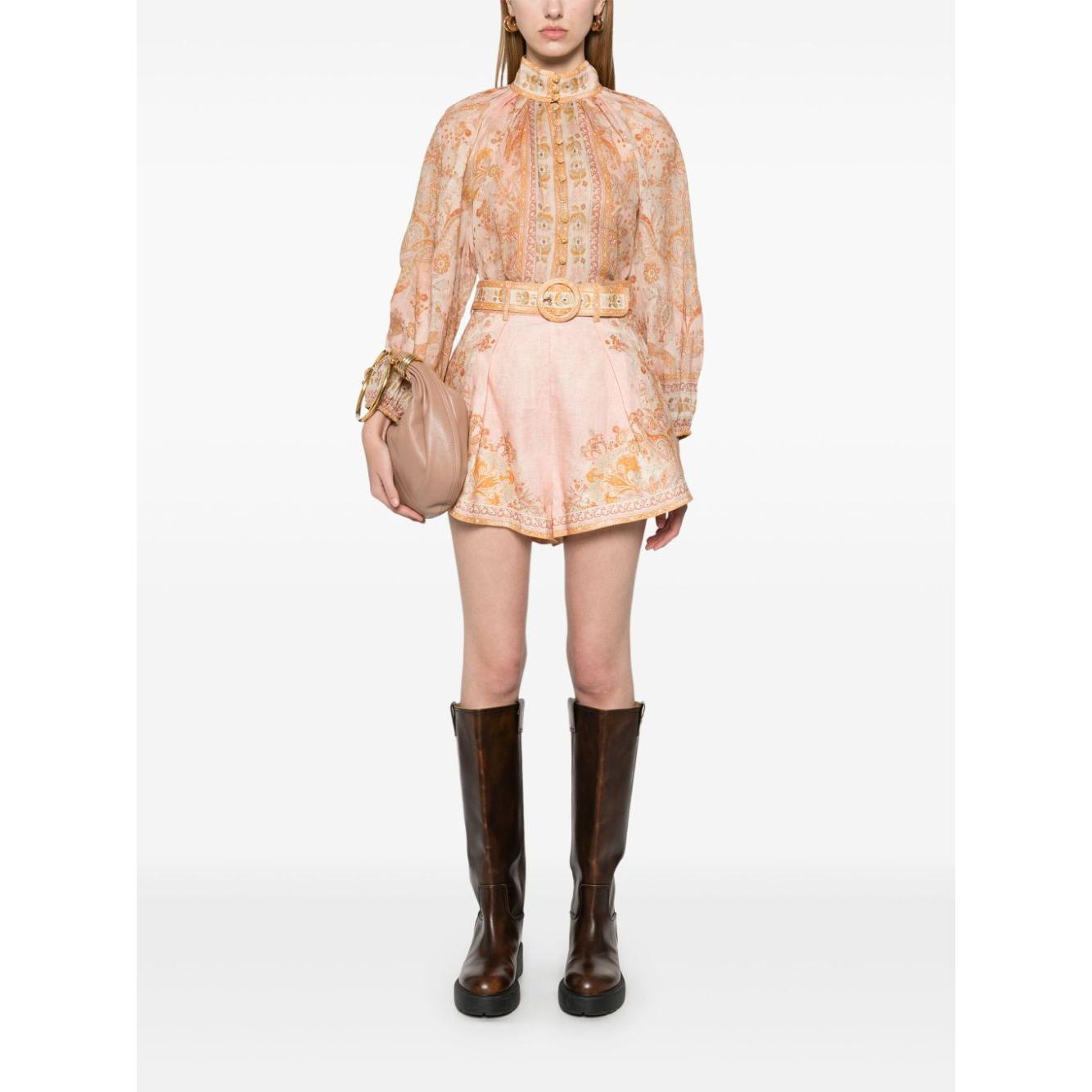 Zimmermann Shorts Beige Short trousers Zimmermann White Smoke