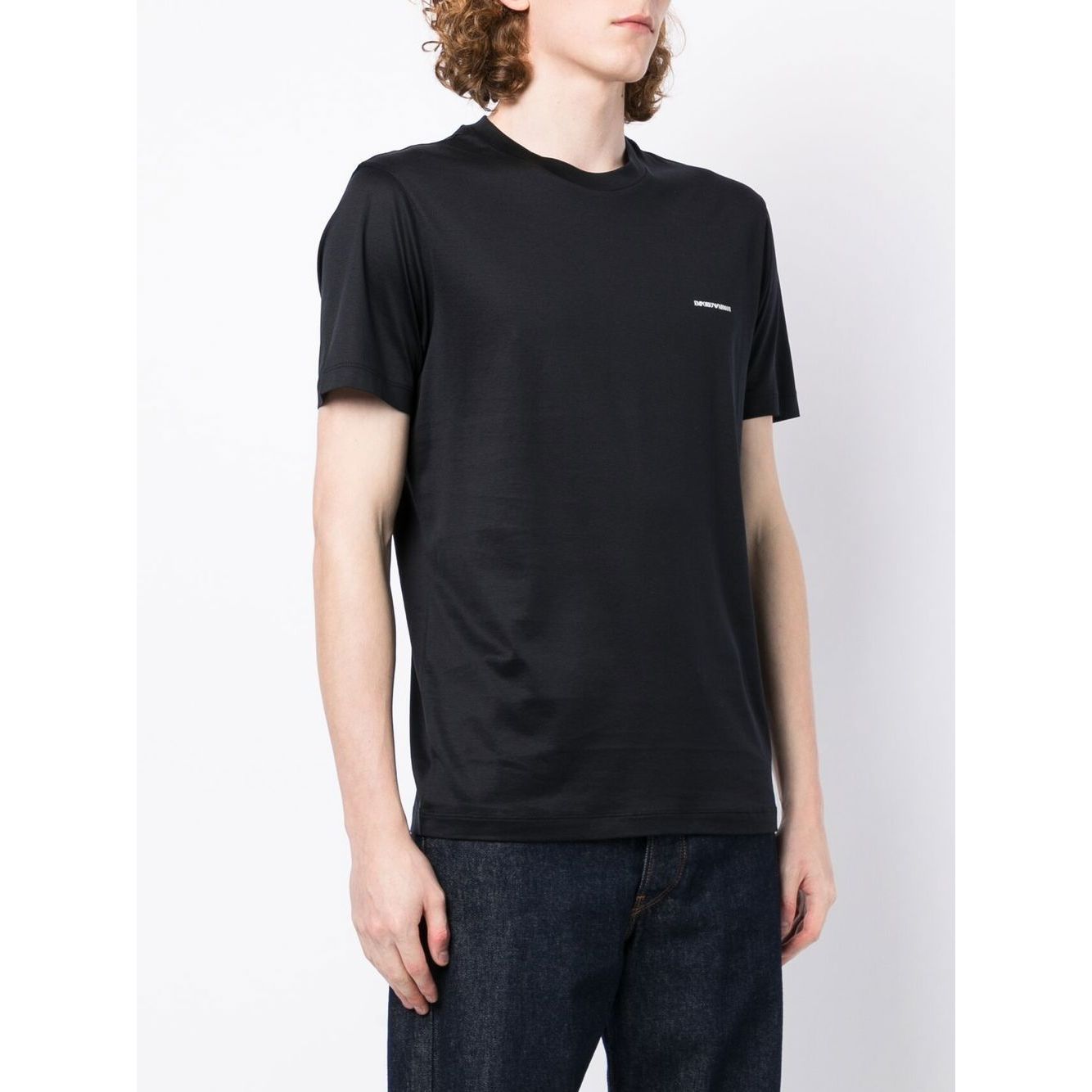 Emporio Armani logo-print Crew Neck T-shirt Topwear