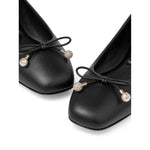 Jimmy Choo Elme Flat with Pearl embellishment ELMEFLATNAPBLACK-P25