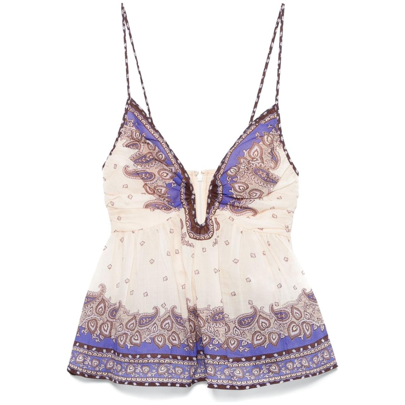 Zimmermann Top Purple Topwear Zimmermann Light Gray