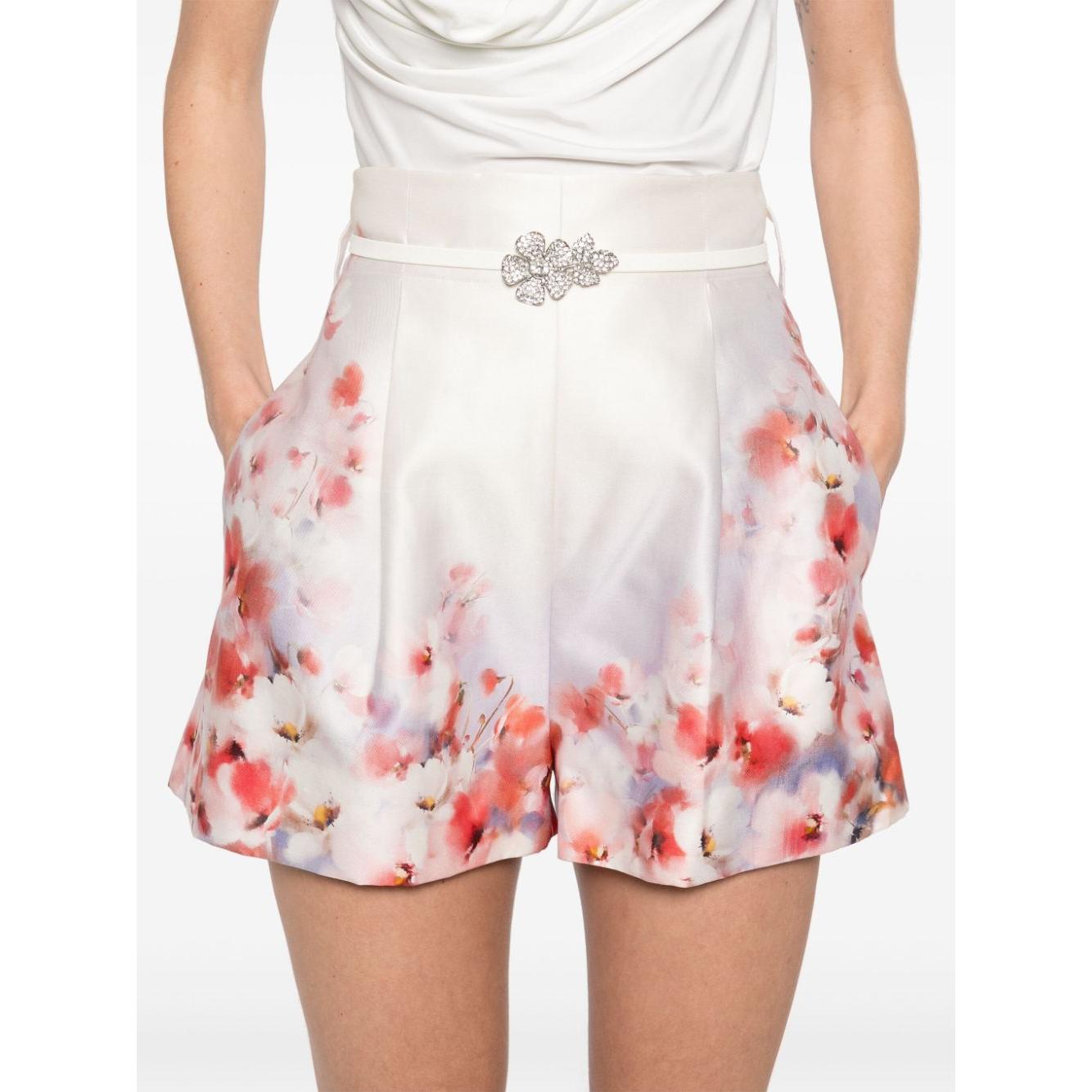 Zimmermann Shorts Red Short trousers Zimmermann Antique White