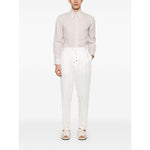 Brunello Cucinelli linen blend drawstring trousers MH255E1710C1900-P25