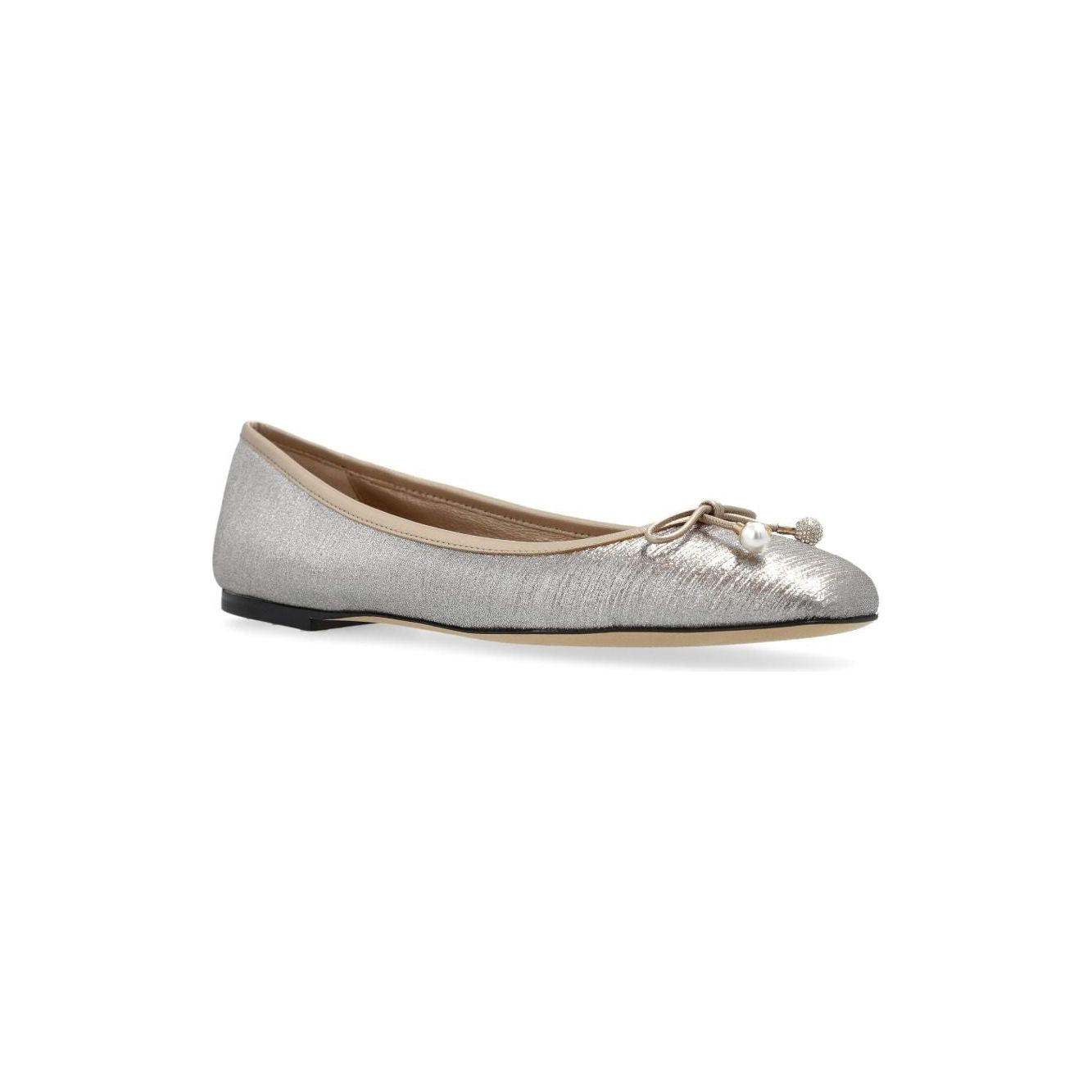 Jimmy Choo Elme Flat with Pearl embellishment Flat Shoes Jimmy Choo Gray