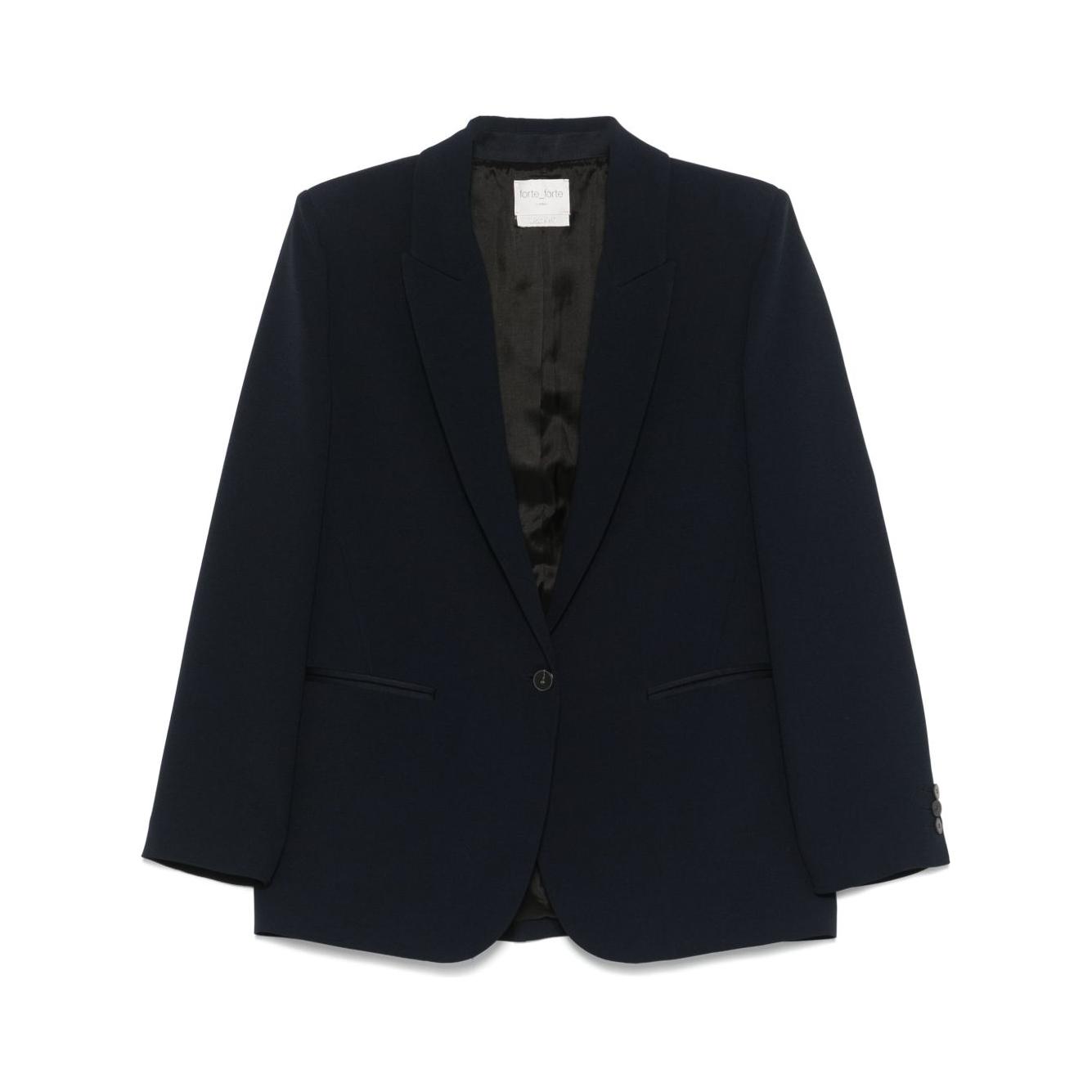 Forte Forte Crêpe Blazer Jackets Forte Forte Black