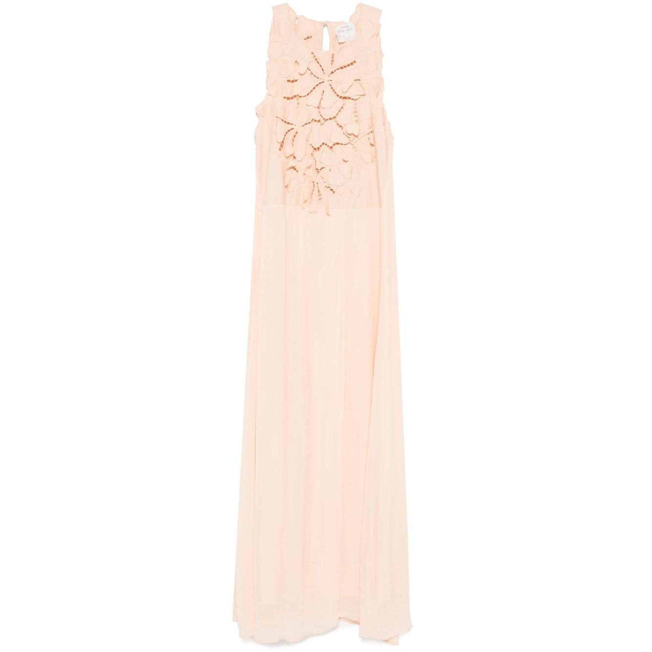 Forte Forte Long dress with floral appliques 13609MYDRESS2006-P25