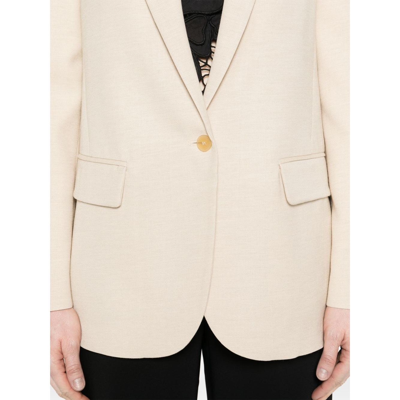 Forte Forte Single-Breasted Blazer Jackets Forte Forte Antique White