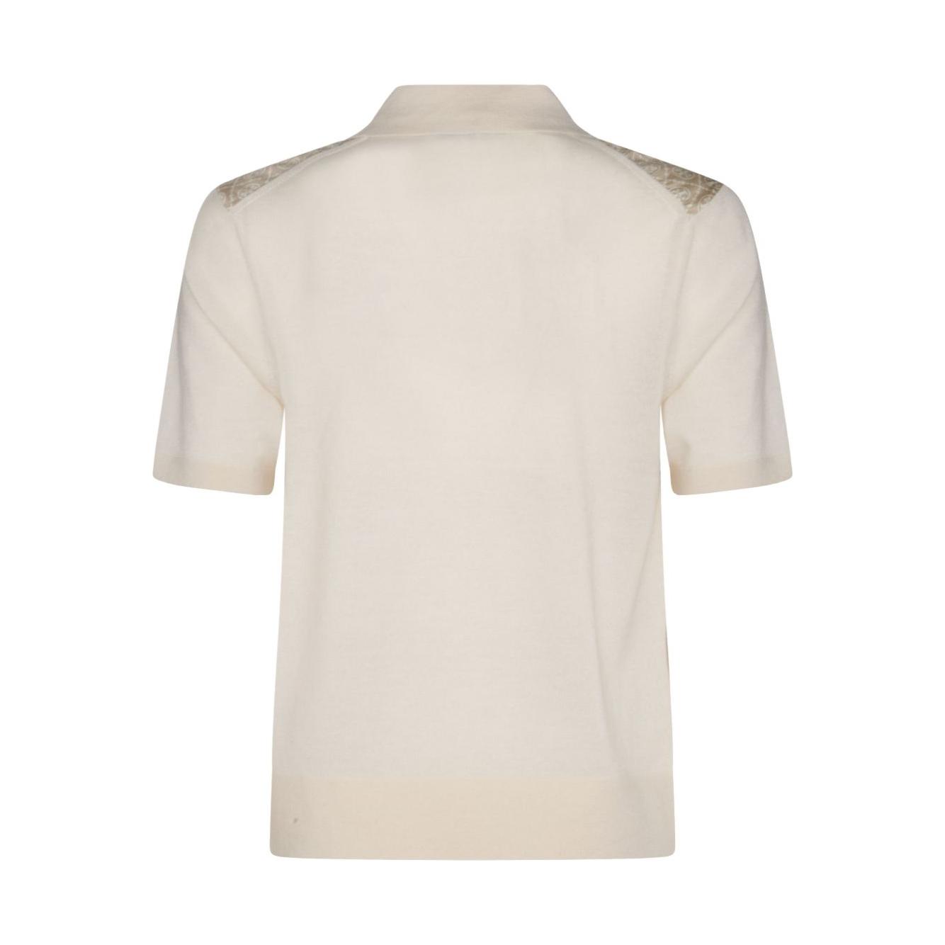Tory Burch silk polo shirt Topwear Tory Burch Light Gray
