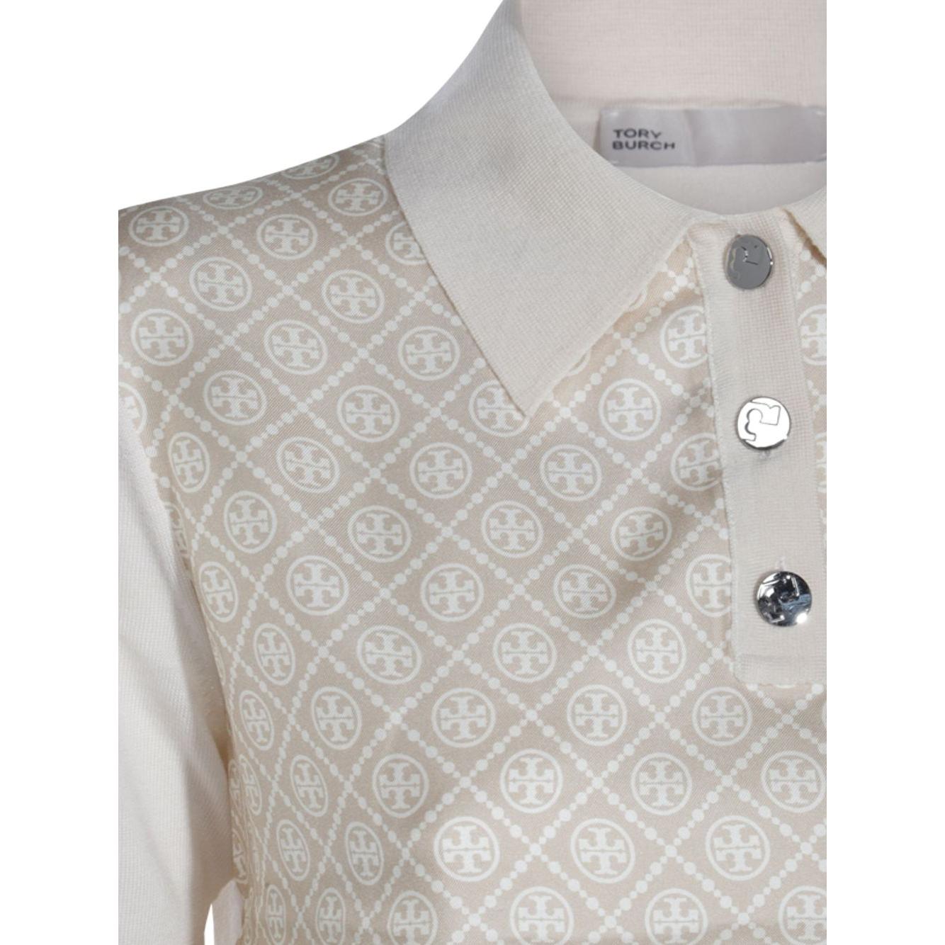 Tory Burch silk polo shirt Topwear Tory Burch Gray