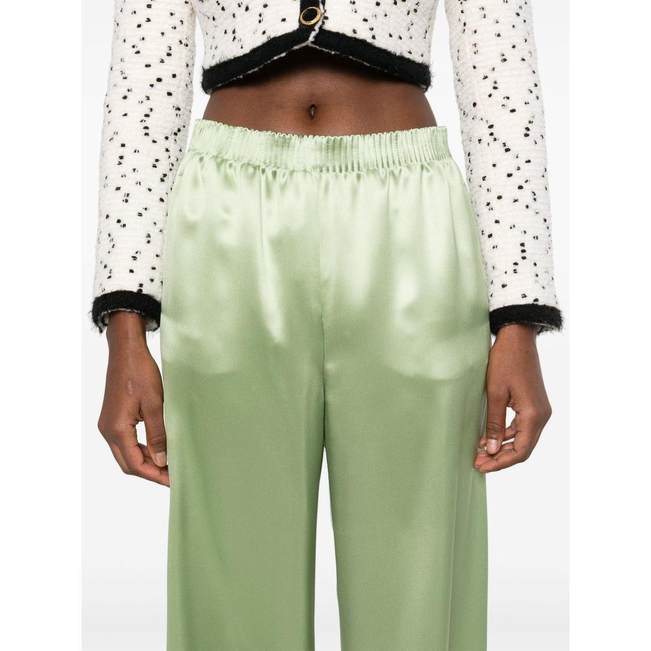 Valentino wide leg silk trousers Trousers Valentino Light Gray