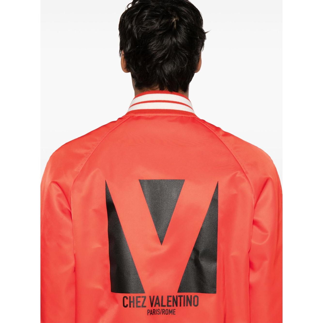 Valentino chez Valentino-print bomber jacket Jackets Valentino Tomato