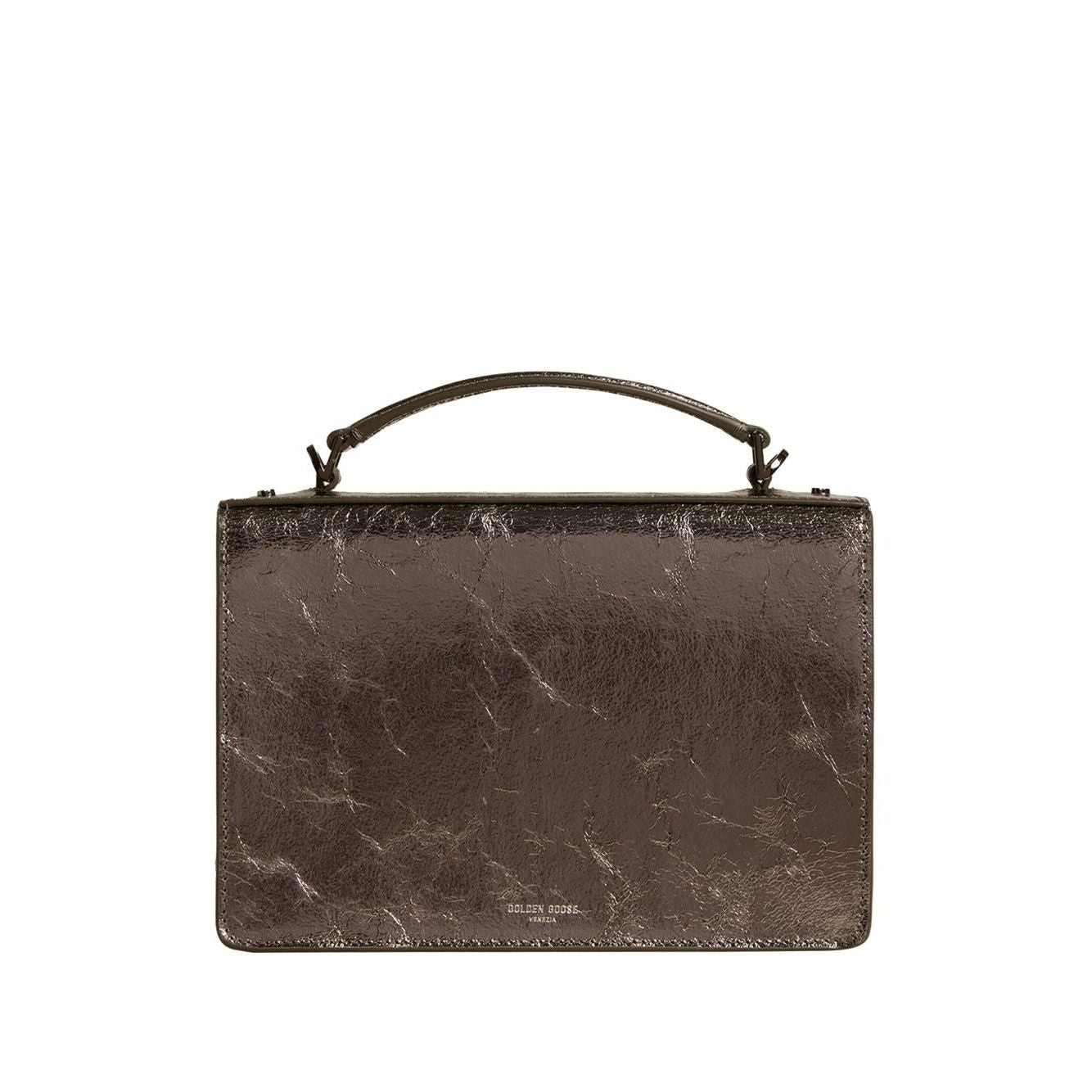 Golden Goose Venezia Bag in anthracite grey laminated leather with black details GWA00467A00069870323-P25
