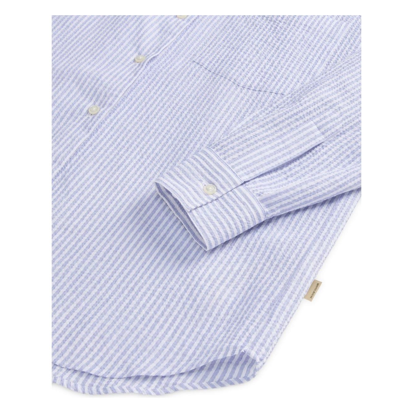 Woolrich Blue stripe cotton shirt Shirts Woolrich Light Gray