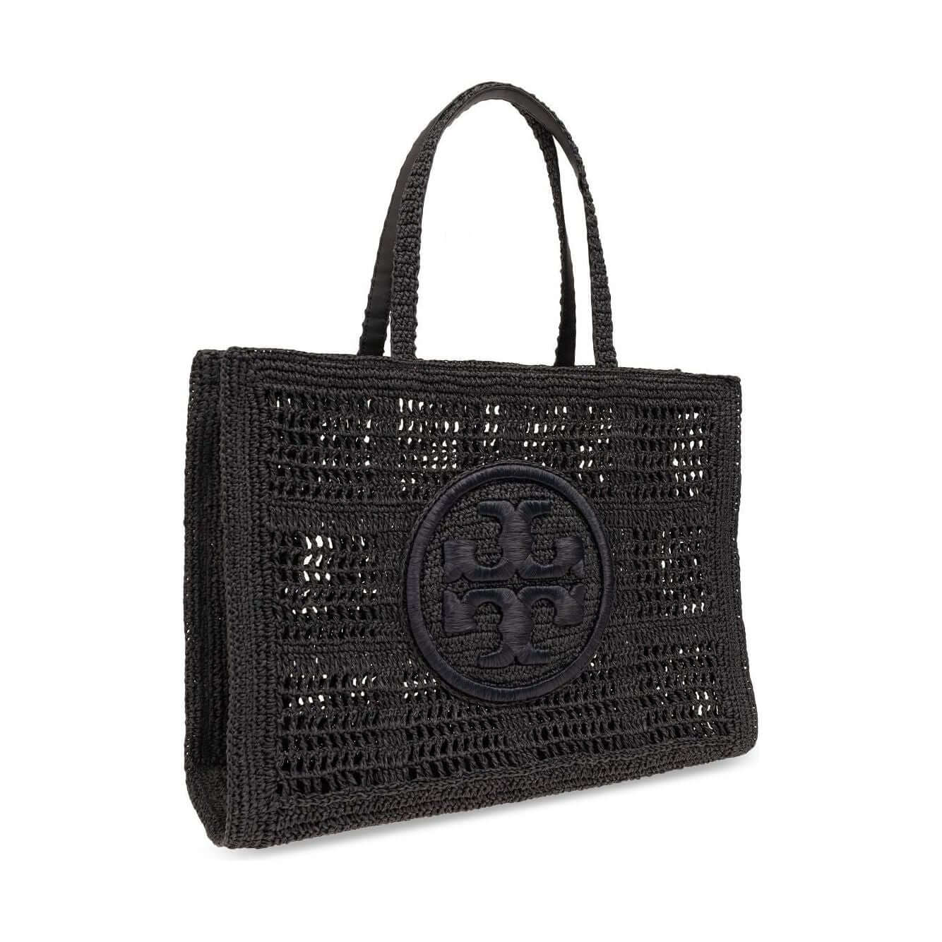 Tory Burch Large Ella Crochet Tote Bag Shopper Tory Burch Dark Slate Gray