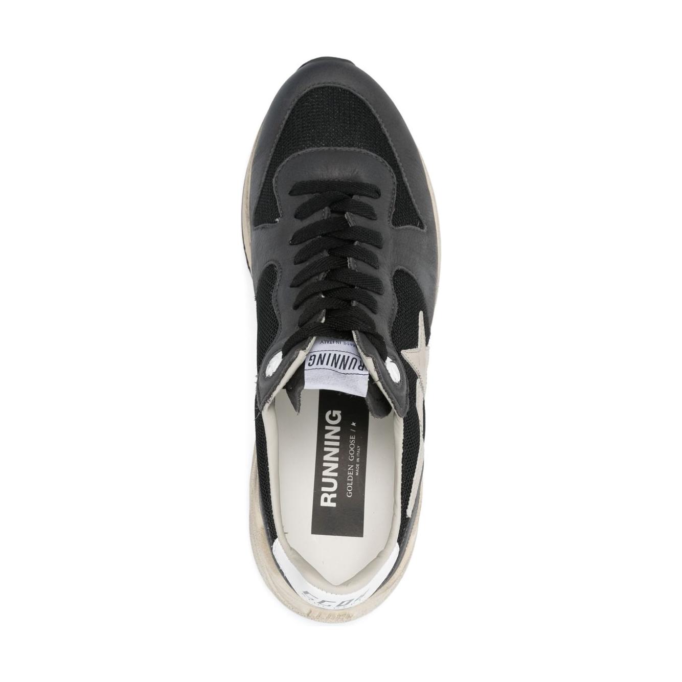 Golden Goose Running Sole Sneaker in nylon and nappa with silver leather star