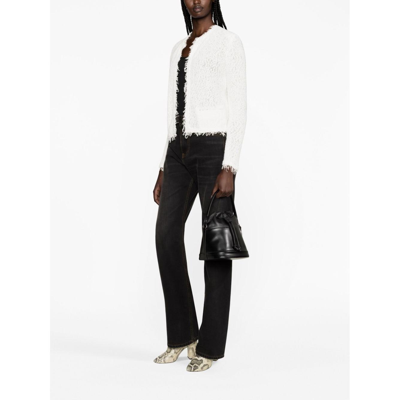 Iro Shavani fringe jacket Jackets Iro White Smoke