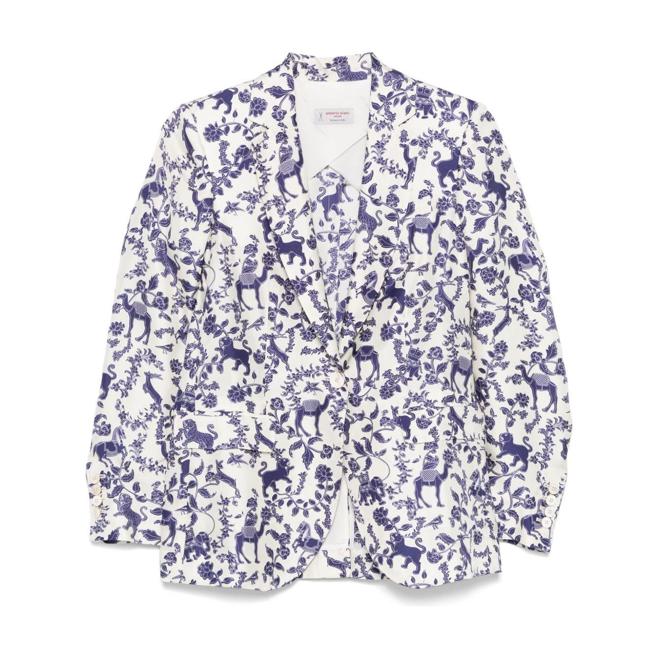 Alberto Biani printed blazer Jackets Alberto Biani Dim Gray