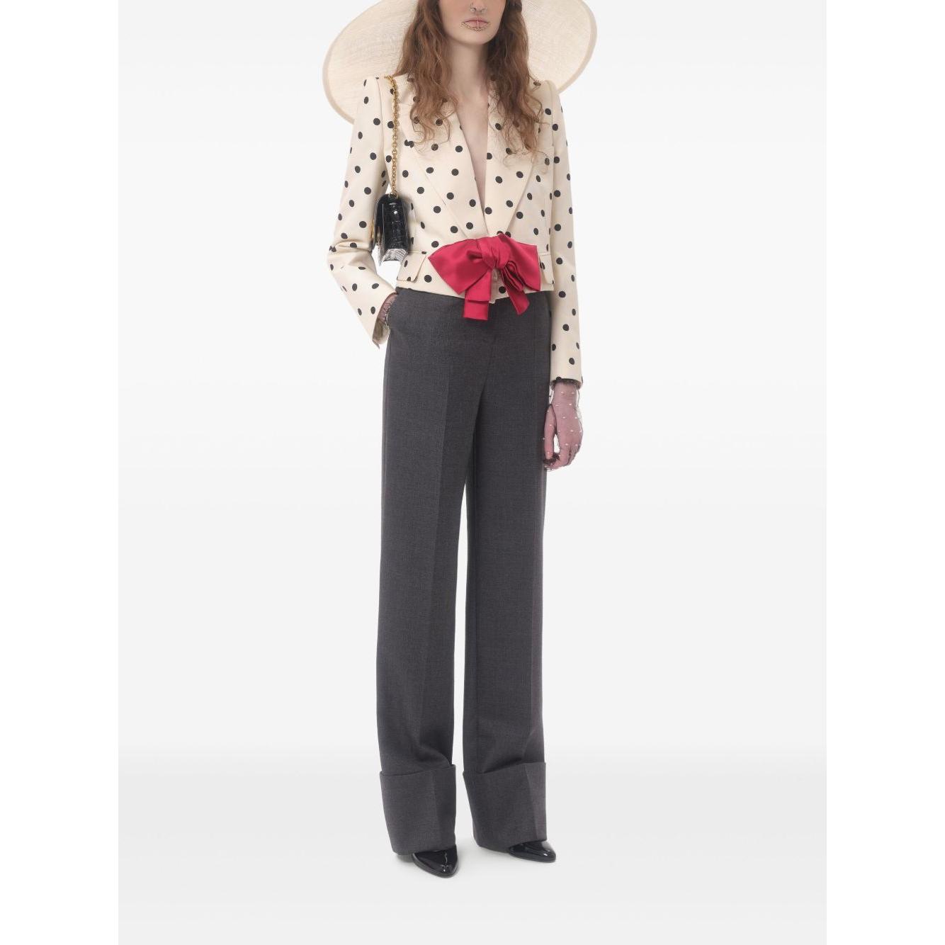 Valentino Trousers Grey Trousers Valentino White Smoke