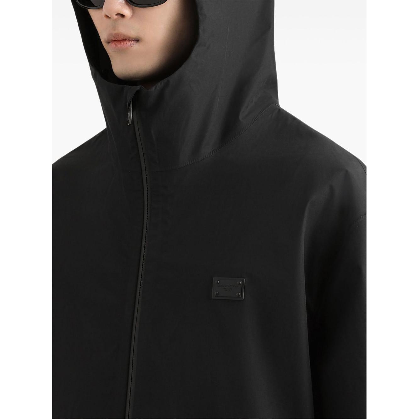 Dolce & Gabbana cotton hooded jacket Jackets Dolce & Gabbana Black