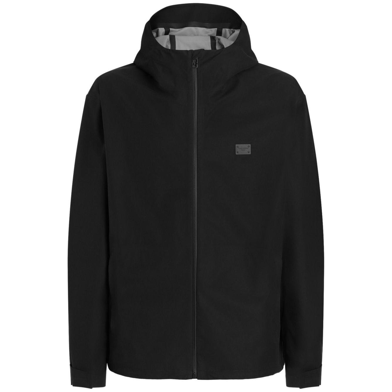 Dolce & Gabbana cotton hooded jacket Jackets Dolce & Gabbana Black