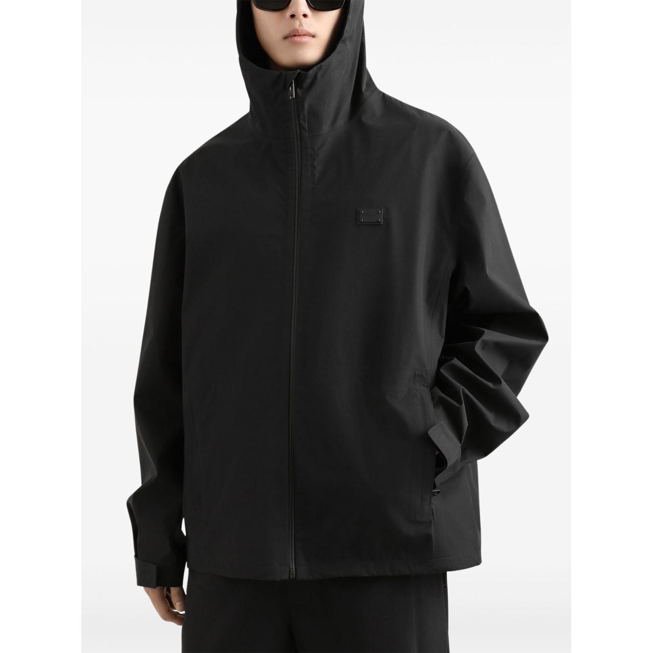 Dolce & Gabbana cotton hooded jacket Jackets Dolce & Gabbana Black