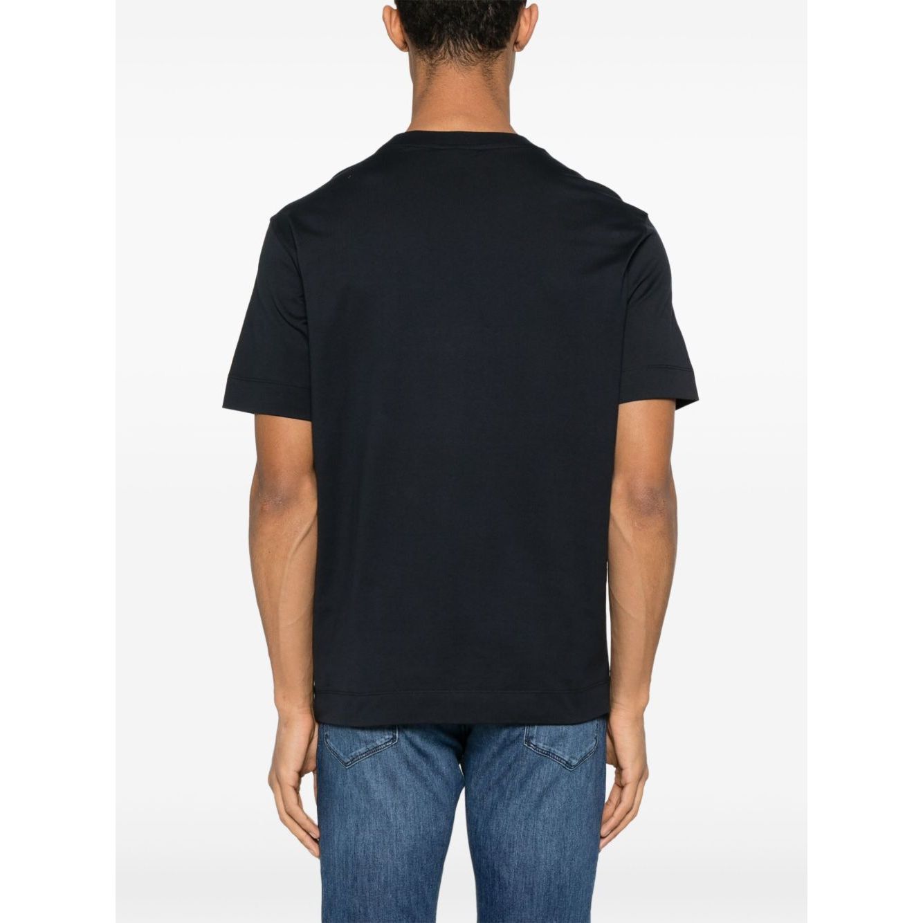 Emporio Armani Jersey T-shirt with rubberised logo Topwear
