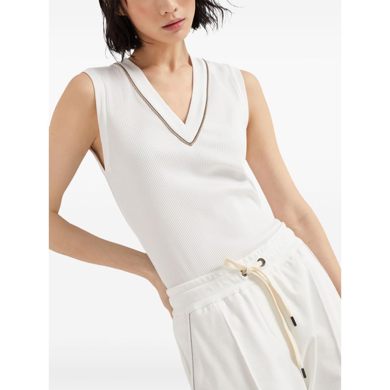 Brunello Cucinelli Top White MG902FP312COW29-P25