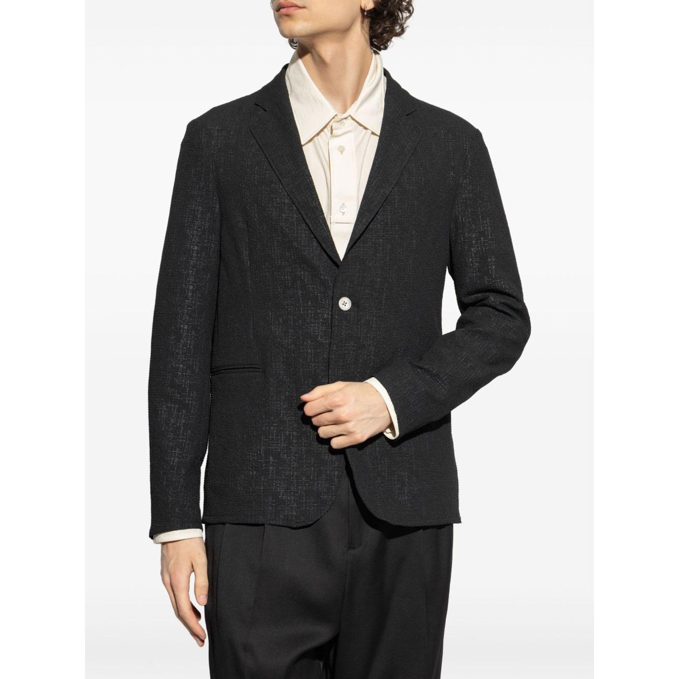 Emporio Armani Single breasted blazer Jackets Emporio Armani White Smoke