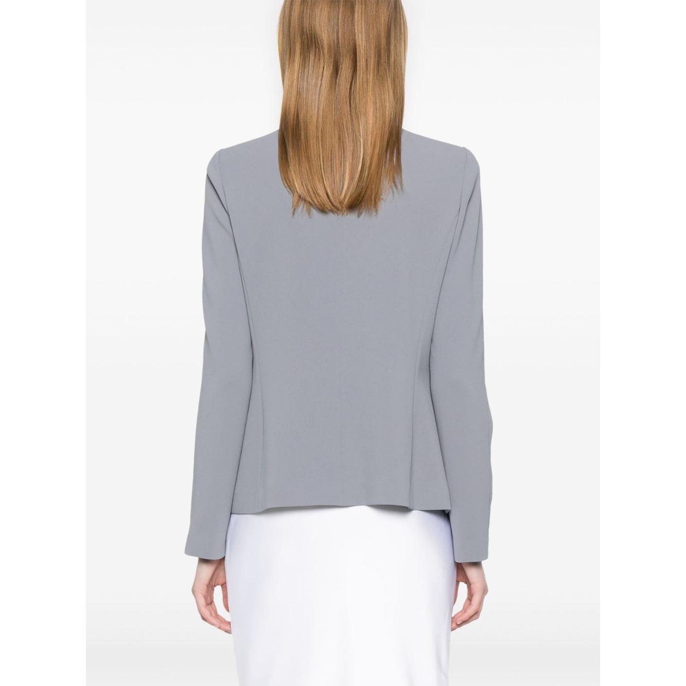 Emporio Armani Jacket in fluid woven fabric with pleats Jackets Emporio Armani Lavender
